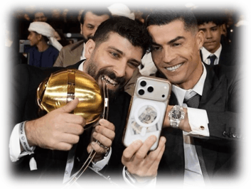 Bilal Haddad with Cristiano Ronaldo